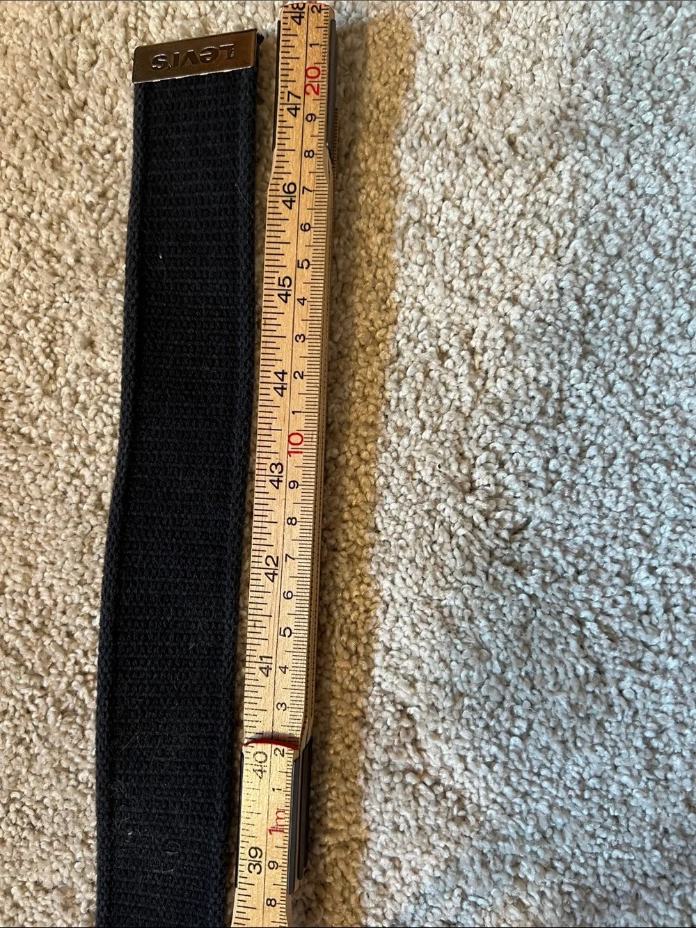 Levi's Blue Belt with Brushed Silver Buckle